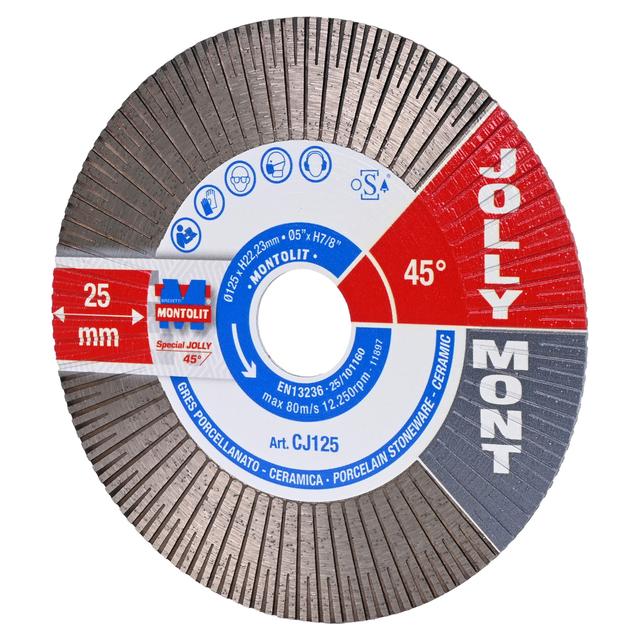 DISCO DIAMANTATO MONTOLIT Ø125 mm CJ125 PER TAGLIO JOLLY 45° E SMUSSO PER GRES | Tecnomat DISCO DIAMANTATO MONTOLIT Ø125 mm CJ125 PER TAGLIO JOLLY 45° E SMUSSO PER GRES - 2 | Tecnomat