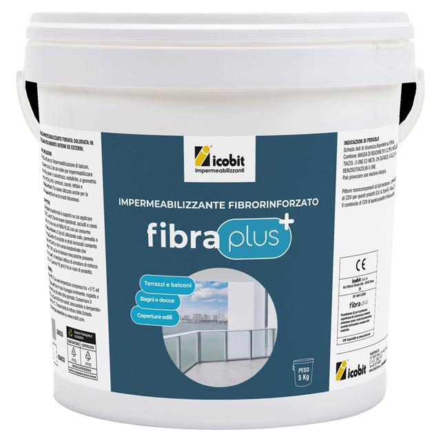 GUAINA LIQUIDA FIBRO RINFORZATA ICOBIT FIBRA PLUS 5 kg BIANCO 0,5 m² CON 1 kg | Tecnomat GUAINA LIQUIDA FIBRO RINFORZATA ICOBIT FIBRA PLUS 5 kg BIANCO 0,5 m² CON 1 kg - 2 | Tecnomat