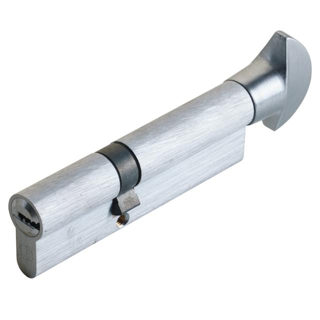 CILINDRO SAGOMATO SECUREMME K2-P POMOLO MISURA 90 = 40+50 mm OTTONE CROMO SATINATO | Tecnomat CILINDRO SAGOMATO SECUREMME K2-P POMOLO MISURA 90 = 40+50 mm OTTONE CROMO SATINATO | Tecnomat