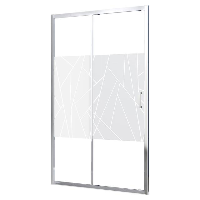 PORTA DOCCIA PLUS SCORREVOLE 117-120cm TEMPERATO 6 mm SERIGRAFATO B PROFILI CROMO | Tecnomat PORTA DOCCIA PLUS SCORREVOLE 117-120cm TEMPERATO 6 mm SERIGRAFATO B PROFILI CROMO - 2 | Tecnomat