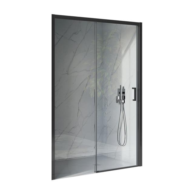PORTA PRIMA SCORREVOLE 127-131 H195 cm DESTRA VETRO TRASPARENTE 6 mm PROFILI NERI | Tecnomat PORTA PRIMA SCORREVOLE 127-131 H195 cm DESTRA VETRO TRASPARENTE 6 mm PROFILI NERI - 2 | Tecnomat
