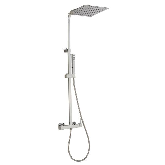 COLONNA DOCCIA HUBER DETROIT 1 GETTO CROMO SOFFIONE INOX 300x300 mm MISCELATORE MECCANICO | Tecnomat COLONNA DOCCIA HUBER DETROIT 1 GETTO CROMO SOFFIONE INOX 300x300 mm MISCELATORE MECCANICO | Tecnomat