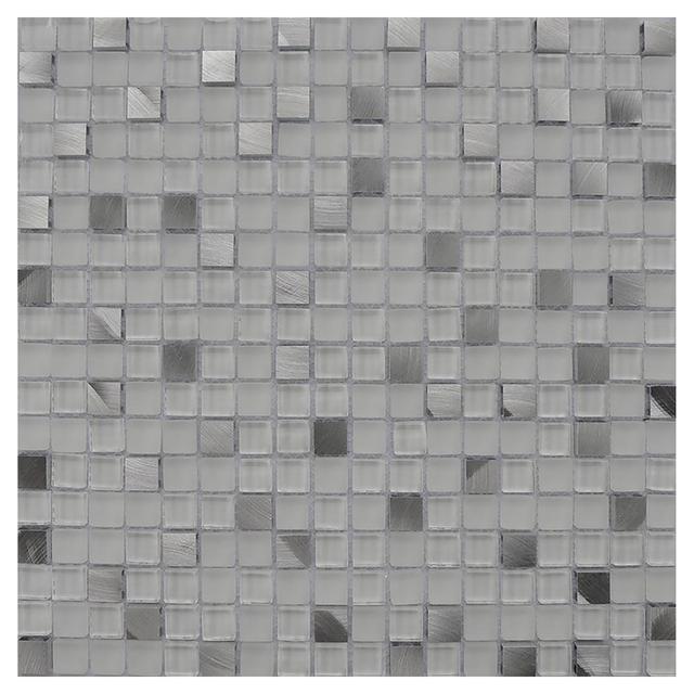 MOSAICO GARDA BIANCO VETRO VERNICIATO E ALLUMINIO FOGLIO 30x30x0,8 cm | Tecnomat MOSAICO GARDA BIANCO VETRO VERNICIATO E ALLUMINIO FOGLIO 30x30x0,8 cm - 2 | Tecnomat