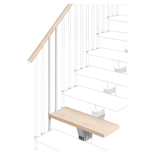 GRADINO SUPPLEMENTARE PER SCALA MAXI IN LEGNO DI FAGGIO SBIANCATO ACCIAIO BIANCO | Tecnomat GRADINO SUPPLEMENTARE PER SCALA MAXI IN LEGNO DI FAGGIO SBIANCATO ACCIAIO BIANCO | Tecnomat