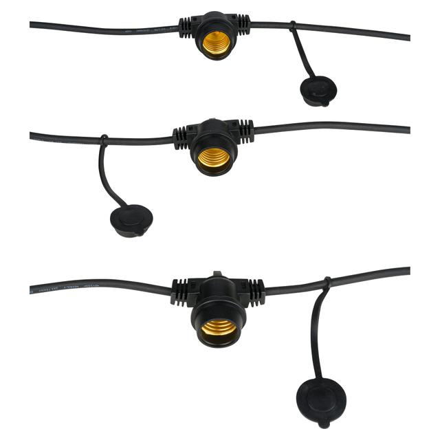 CATENA LUMINOSA PARKO NERO 10xE27 CON CON SPINA SCHUKO 10m IP65 | Tecnomat CATENA LUMINOSA PARKO NERO 10xE27 CON CON SPINA SCHUKO 10m IP65 | Tecnomat