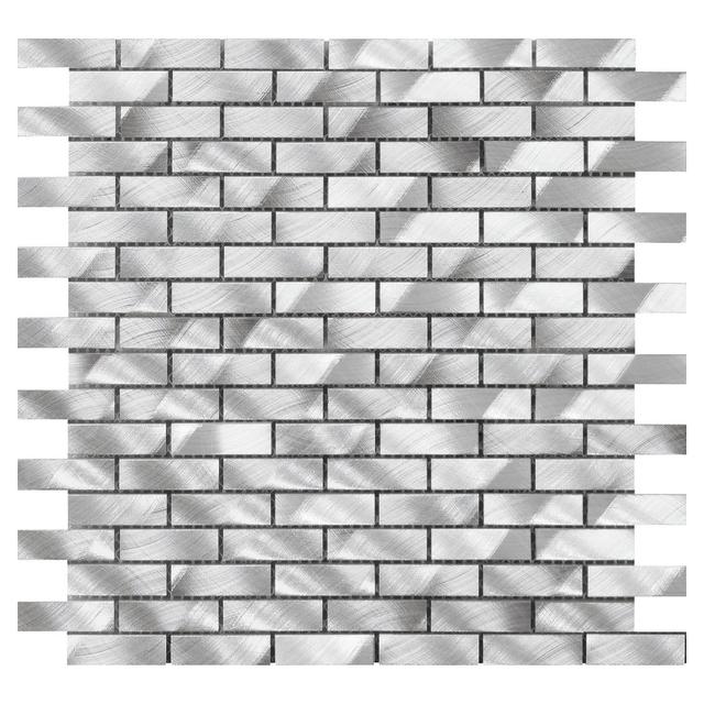 MOSAICO INTERNO OVIEDO MURETTO BRUSH 30,5x30,5x0,8 cm ALLUMINIO | Tecnomat MOSAICO INTERNO OVIEDO MURETTO BRUSH 30,5x30,5x0,8 cm ALLUMINIO - 2 | Tecnomat