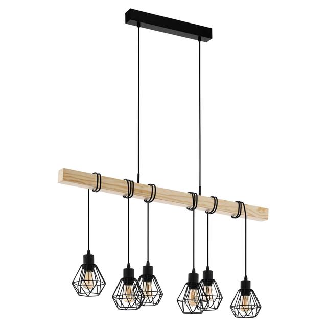 SOSPENSIONE EGLO TOWNSHEND 6xE27 60W STRUTTURA LEGNO E METALLO | Tecnomat SOSPENSIONE EGLO TOWNSHEND 6xE27 60W STRUTTURA LEGNO E METALLO - 2 | Tecnomat