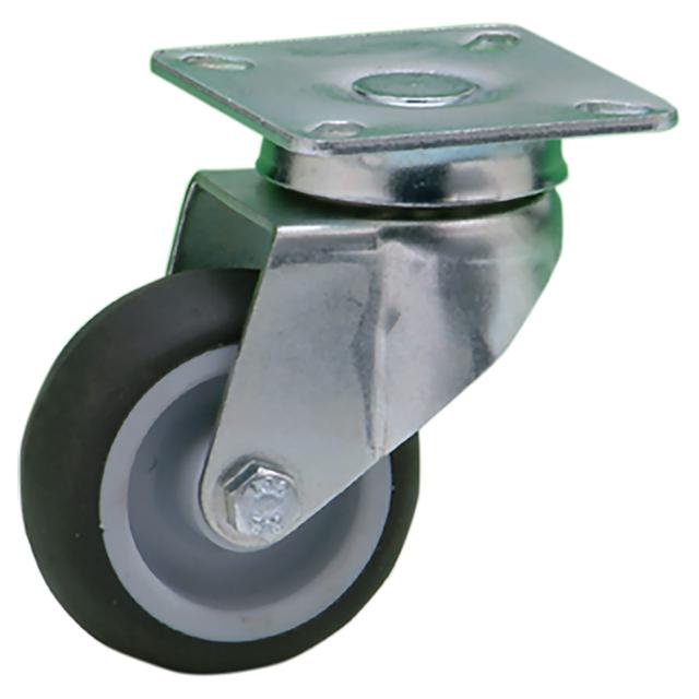 RUOTA Ø 60 mm PORTATA 50 kg NYLON GOMMA GRIGIO SUPPORTO A PIASTRA GIREVOLE | Tecnomat RUOTA Ø 60 mm PORTATA 50 kg NYLON GOMMA GRIGIO SUPPORTO A PIASTRA GIREVOLE - 2 | Tecnomat