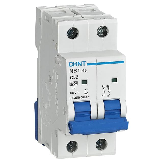INTERRUTTORE MAGNETOTERMICO CHINT 2P 32A 6 KA CURVA C 2 MODULI 230/400 V | Tecnomat INTERRUTTORE MAGNETOTERMICO CHINT 2P 32A 6 KA CURVA C 2 MODULI 230/400 V - 2 | Tecnomat