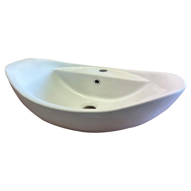LAVABO D'APPOGGIO IN CERAMICA BIANCO OVALE 60x24x38,7 cm | Tecnomat LAVABO D'APPOGGIO IN CERAMICA BIANCO OVALE 60x24x38,7 cm - 2 | Tecnomat