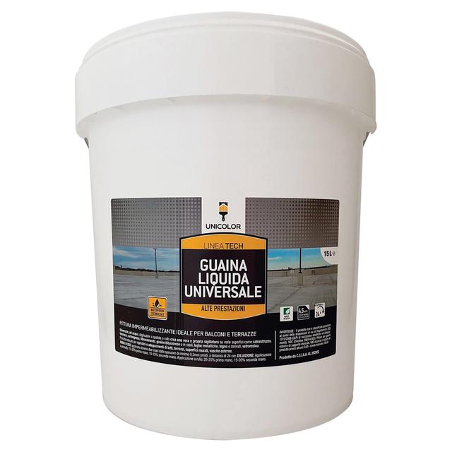 GUAINA LIQUIDA UNICOLOR NERO 15 l PER CEMENTO E FIBROCEMENTO 4/5 m²/l SPESSORE 0,3mm | Tecnomat GUAINA LIQUIDA UNICOLOR NERO 15 l PER CEMENTO E FIBROCEMENTO 4/5 m²/l SPESSORE 0,3mm | Tecnomat