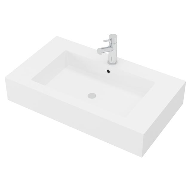 LAVABO MONOBLOCCO 1 VASCA 80x15x46 cm (LxHxP) IN RESINA BIANCO | Tecnomat LAVABO MONOBLOCCO 1 VASCA 80x15x46 cm (LxHxP) IN RESINA BIANCO - 2 | Tecnomat