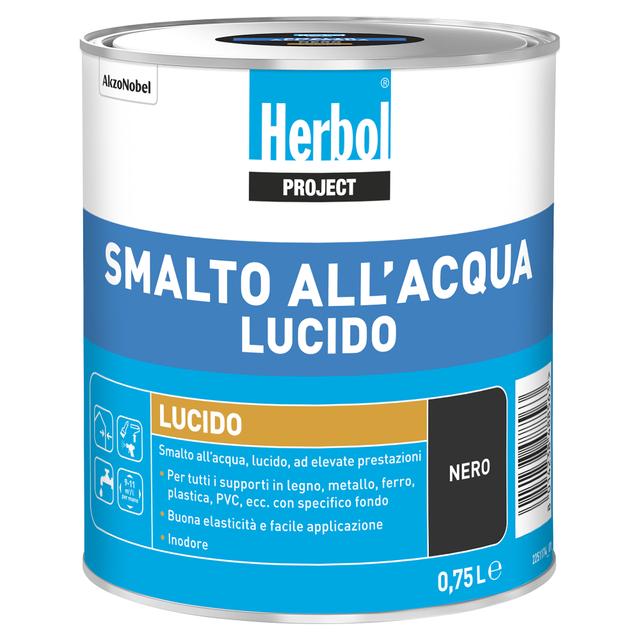 SMALTO ACQUA LUCIDO HERBOL NERO 0,75 l 9-11 m²/l PER MANO | Tecnomat SMALTO ACQUA LUCIDO HERBOL NERO 0,75 l 9-11 m²/l PER MANO - 2 | Tecnomat