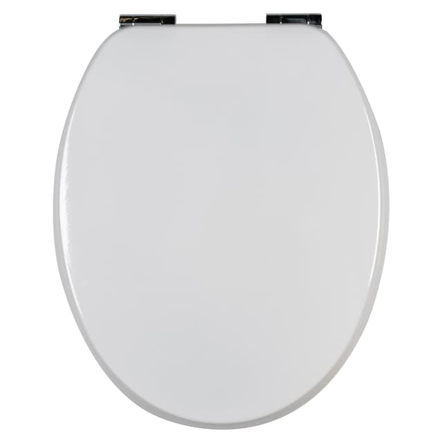 COPRIWATER UNIVERSALE OVALE IN MDF BIANCO CON CERNIERE IN ZAMA E SOFT CLOSE | Tecnomat COPRIWATER UNIVERSALE OVALE IN MDF BIANCO CON CERNIERE IN ZAMA E SOFT CLOSE - 2 | Tecnomat