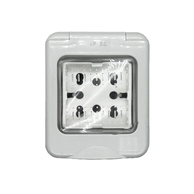 CONTENITORE STAGNO 4BOX 2 MODULI IP55 COMPLETO DI PRESA SIDE DA PARETE | Tecnomat CONTENITORE STAGNO 4BOX 2 MODULI IP55 COMPLETO DI PRESA SIDE DA PARETE | Tecnomat