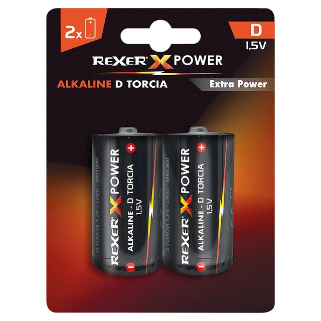 2 BATTERIE ALKALINE REXER TORCIA D 1,5V LR14 | Tecnomat 2 BATTERIE ALKALINE REXER TORCIA D 1,5V LR14 - 2 | Tecnomat