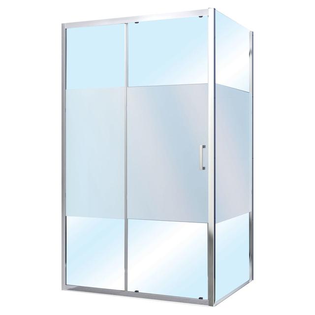 LATO FISSO PLUS 77-80 cm H190 cm VETRO TEMPERATO 6 mm ACIDATO PROFILI CROMO | Tecnomat LATO FISSO PLUS 77-80 cm H190 cm VETRO TEMPERATO 6 mm ACIDATO PROFILI CROMO - 2 | Tecnomat