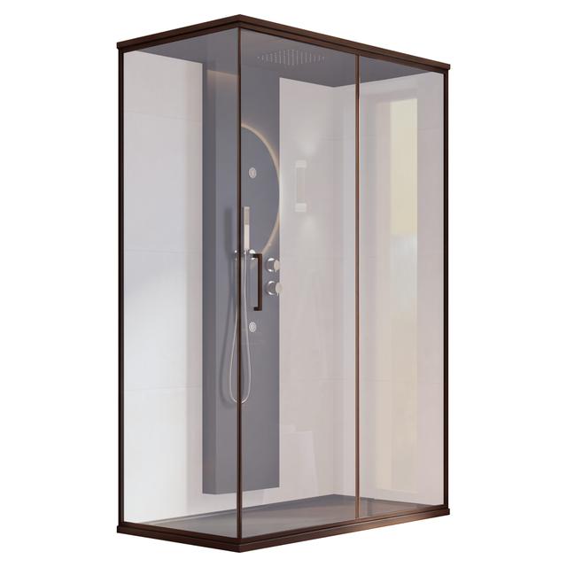CABINA IDRO YOGA APERTURA SCORREVOLE BAGNO TURCO PORTA 118-120cm FISSO 78-80 cm PROFILO NERO | Tecnomat CABINA IDRO YOGA APERTURA SCORREVOLE BAGNO TURCO PORTA 118-120cm FISSO 78-80 cm PROFILO NERO - 2 | Tecnomat