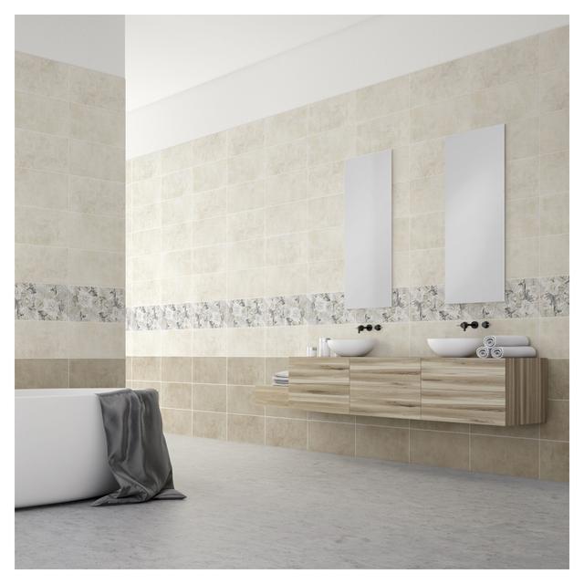 RIVESTIMENTO DECORO FLOWER BEIGE 26,1X52,2x0,64 cm BICOTTURA | Tecnomat RIVESTIMENTO DECORO FLOWER BEIGE 26,1X52,2x0,64 cm BICOTTURA - 2 | Tecnomat