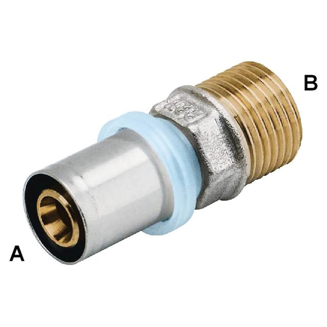 RACCORDO PRESS FIT RBM PER MULTISTRATO DRITTO M1/2''x16 mm PROFILO PRESSATURA TH – H –U –B – F | Tecnomat RACCORDO PRESS FIT RBM PER MULTISTRATO DRITTO M1/2''x16 mm PROFILO PRESSATURA TH – H –U –B – F | Tecnomat