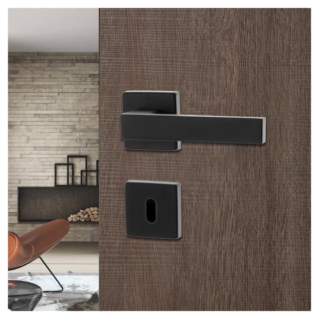 MANIGLIA A ROSETTA ROSSETTI - YORK ALLUMINIO VERNICIATO NERO QUADRO 8 mm | Tecnomat MANIGLIA A ROSETTA ROSSETTI - YORK ALLUMINIO VERNICIATO NERO QUADRO 8 mm | Tecnomat