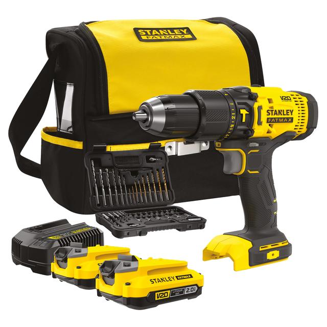 TRAPANO BATTENTE FATMAX 18 V SFMCD711DSA 2 BATTERIE LITIO 2 Ah SET 50 ACCESSORI IN VALIGETTA | Tecnomat TRAPANO BATTENTE FATMAX 18 V SFMCD711DSA 2 BATTERIE LITIO 2 Ah SET 50 ACCESSORI IN VALIGETTA | Tecnomat