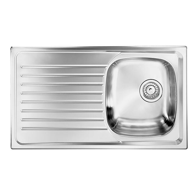 LAVELLO SIROS 86x50cm INOX PRELUCIDO 1 VASCA DESTRA CON SGOCCIOLATOIO PILETTA 2'' | Tecnomat LAVELLO SIROS 86x50cm INOX PRELUCIDO 1 VASCA DESTRA CON SGOCCIOLATOIO PILETTA 2'' | Tecnomat