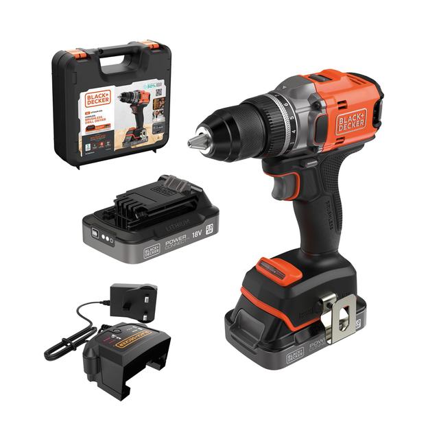 TRAPANO AVVITATORE B&D 18V BLD682D2XK-QW 2 BATTERIE LITIO 2 Ah BRUSHLESS PESO 2,8 kg | Tecnomat TRAPANO AVVITATORE B&D 18V BLD682D2XK-QW 2 BATTERIE LITIO 2 Ah BRUSHLESS PESO 2,8 kg | Tecnomat