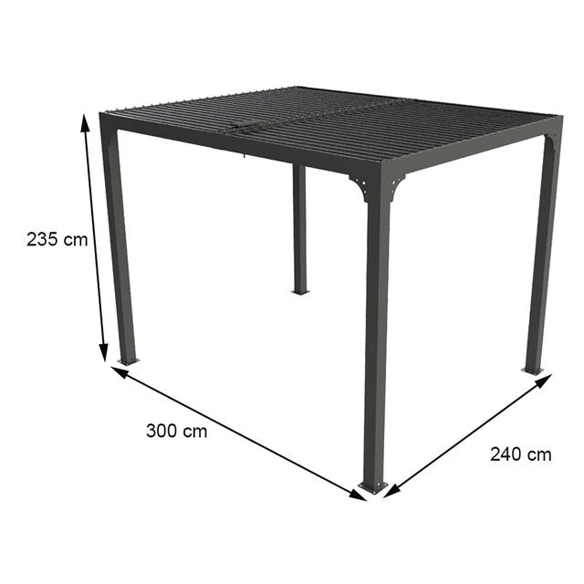 PERGOLA BIOCLIMATICA ANTRACITE L300xP240 cm | Tecnomat PERGOLA BIOCLIMATICA ANTRACITE L300xP240 cm - 2 | Tecnomat