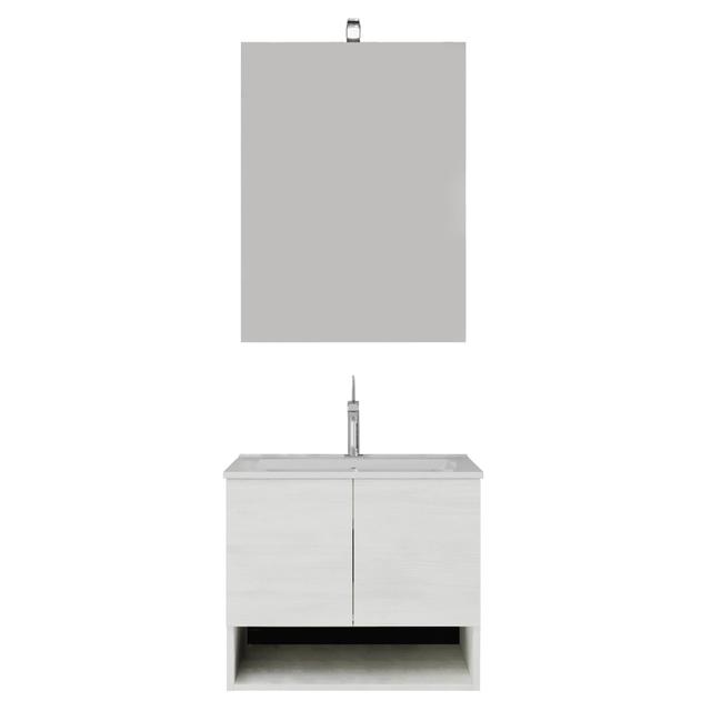 MOBILE VALENTINA 2 ANTE E VANO GIORNO ROVERE BIANCO LAVABO IN CERAMICA 61x53x46cm (LxHxP) | Tecnomat MOBILE VALENTINA 2 ANTE E VANO GIORNO ROVERE BIANCO LAVABO IN CERAMICA 61x53x46cm (LxHxP) | Tecnomat