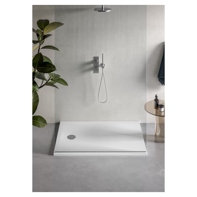 PIATTO DOCCIA IN MARMORESINA BIANCO 80X140 cm H 3 cm PILETTA Ø 90 mm | Tecnomat PIATTO DOCCIA IN MARMORESINA BIANCO 80X140 cm H 3 cm PILETTA Ø 90 mm - 2 | Tecnomat