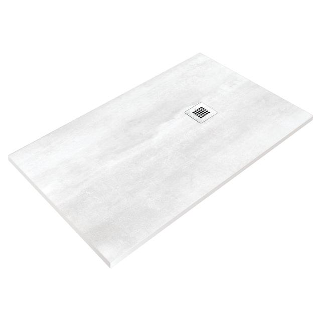 PIATTO DOCCIA SERIE DEKOR IN MARMORESIN ARTIC 80x120 cm H 2,7 cm PILETTA Ø 90 mm | Tecnomat  PIATTO DOCCIA SERIE DEKOR IN MARMORESIN ARTIC 80x120 cm H 2,7 cm PILETTA Ø 90 mm | Tecnomat