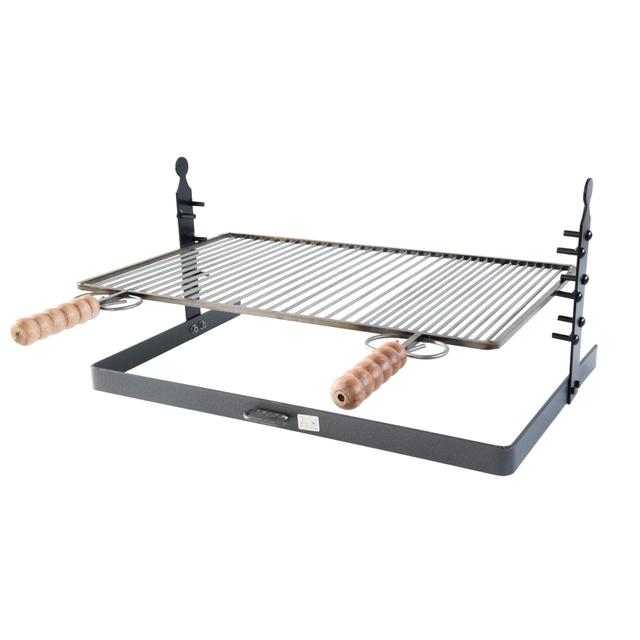 GRATICOLA CHIANINA REGOLABILE 3 ALTEZZE IN FERRO E MANICO IN LEGNO 60x37 cm H 30 cm | Tecnomat GRATICOLA CHIANINA REGOLABILE 3 ALTEZZE IN FERRO E MANICO IN LEGNO 60x37 cm H 30 cm | Tecnomat
