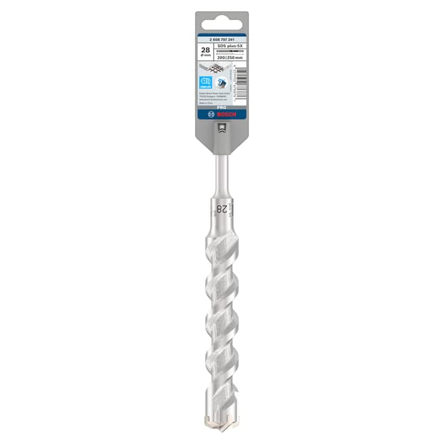 PUNTA BOSCH Ø28 mm 250/200mm 4 TAGLIENTI PUNTA BOSCH Ø28 mm 250/200 mm PER MURO E CALCESTRUZZO | Tecnomat PUNTA BOSCH Ø28 mm 250/200mm 4 TAGLIENTI PUNTA BOSCH Ø28 mm 250/200 mm PER MURO E CALCESTRUZZO - 2 | Tecnomat