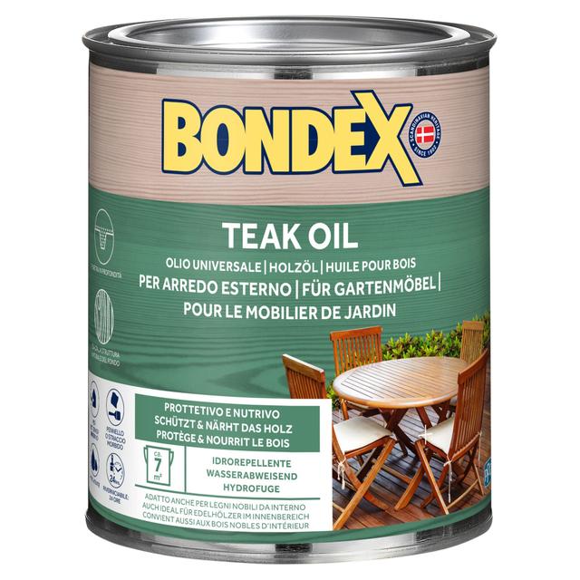 OLIO TEAK BONDEX TRASPARENTE 0,75 l IDEALE PER ARREDI ESTERNI 10-15 m² CON 1 l | Tecnomat OLIO TEAK BONDEX TRASPARENTE 0,75 l IDEALE PER ARREDI ESTERNI 10-15 m² CON 1 l | Tecnomat