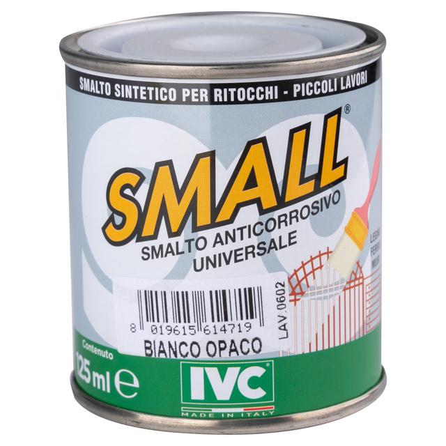 SMALTO SINTETICO RITOCCO UNIVERSAL SMALL BIANCO OPACO 125 ml ANTICORROSIVO 12m² CON 1 l | Tecnomat SMALTO SINTETICO RITOCCO UNIVERSAL SMALL BIANCO OPACO 125 ml ANTICORROSIVO 12m² CON 1 l | Tecnomat