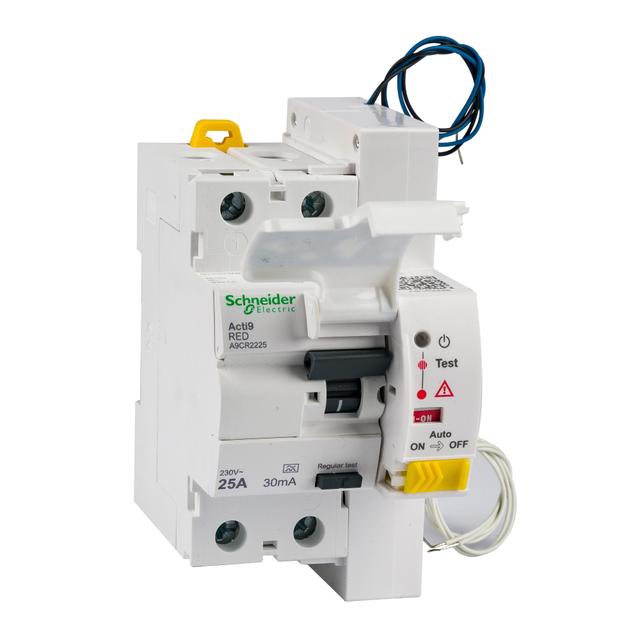INTERRUTTORE DIFFERENZIALE SCHNEIDER 2P 25A 30mA TIPO A RED CON RIARMO AUTOMATICO | Tecnomat INTERRUTTORE DIFFERENZIALE SCHNEIDER 2P 25A 30mA TIPO A RED CON RIARMO AUTOMATICO | Tecnomat