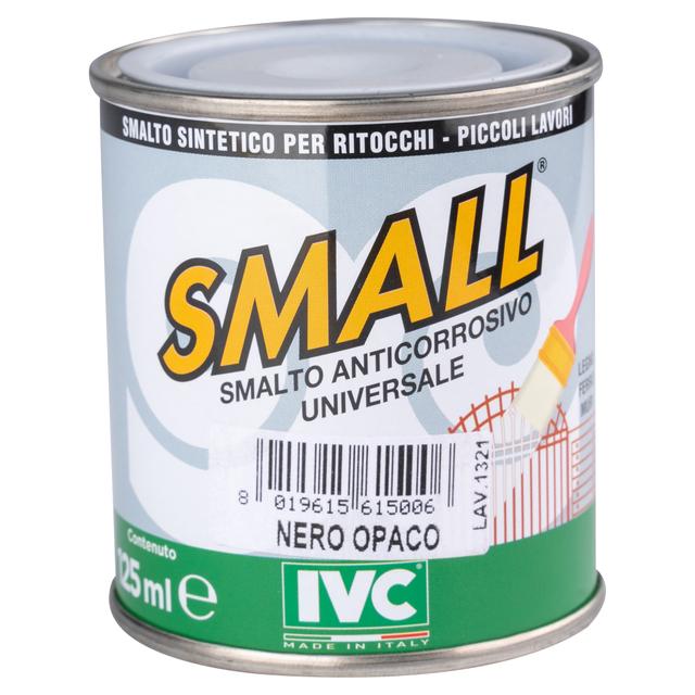 SMALTO SINTETICO RITOCCO UNIVERSAL SMALL NERO OPACO 125 ml ANTICORROSIVO 12m² CON 1 l | Tecnomat SMALTO SINTETICO RITOCCO UNIVERSAL SMALL NERO OPACO 125 ml ANTICORROSIVO 12m² CON 1 l | Tecnomat