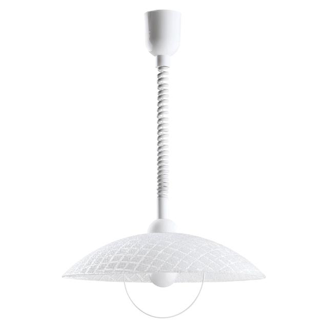 SOSPENSIONE ALVEZ 1xE27 FINO A 60W POLICARBONATO E VETRO GRANIGLIATO Ø 420x1100 mm | Tecnomat SOSPENSIONE ALVEZ 1xE27 FINO A 60W POLICARBONATO E VETRO GRANIGLIATO Ø 420x1100 mm - 2 | Tecnomat