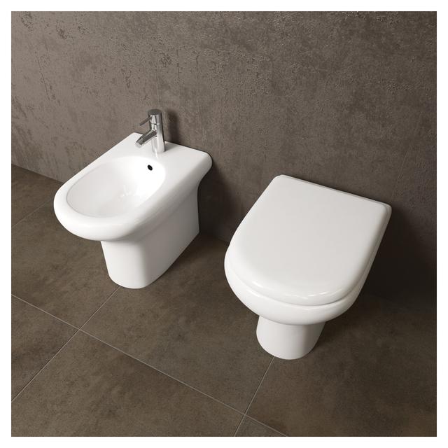 BIDET SERIE CORAL FILO MURO A TERRA IN CERAMICA BIANCA | Tecnomat BIDET SERIE CORAL FILO MURO A TERRA IN CERAMICA BIANCA | Tecnomat