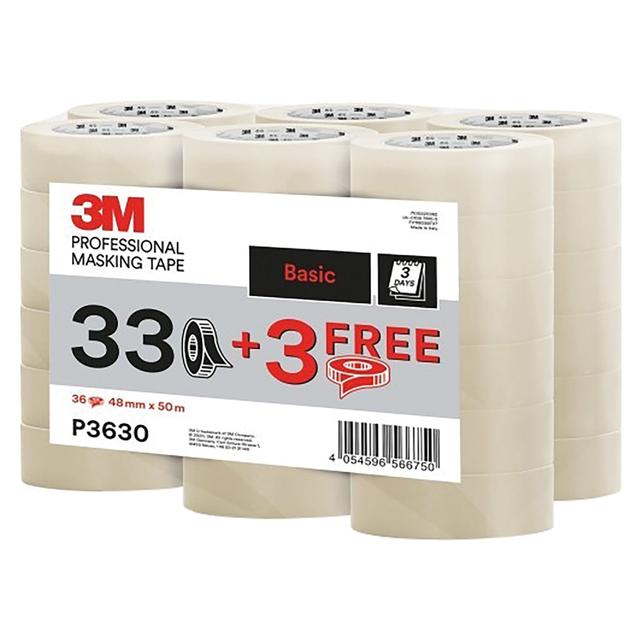 NASTRO MASCHERATURA 3M P3630 48mm x 50m BEIGE PER INTERNI BOX DA 36 PEZZI | Tecnomat NASTRO MASCHERATURA 3M P3630 48mm x 50m BEIGE PER INTERNI BOX DA 36 PEZZI | Tecnomat