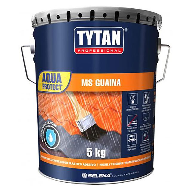 GUAINA LIQUIDA TYTAN MS AQUA BLOCK 5 kg BIANCA SPESSORE 3 mm 3 kg con 1 m² VERNICIABILE | Tecnomat GUAINA LIQUIDA TYTAN MS AQUA BLOCK 5 kg BIANCA SPESSORE 3 mm 3 kg con 1 m² VERNICIABILE - 2 | Tecnomat