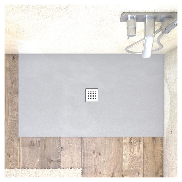 PIATTO DOCCIA TEVERE PIETRA MARMORESINA GRIGIO 70x90 cm H 2,2 cm PILETTA Ø90 mm | Tecnomat PIATTO DOCCIA TEVERE PIETRA MARMORESINA GRIGIO 70x90 cm H 2,2 cm PILETTA Ø90 mm | Tecnomat