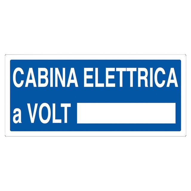 CARTELLO CABINA ELETTRICA A VOLT IN PVC 31x14 cm | Tecnomat CARTELLO CABINA ELETTRICA A VOLT IN PVC 31x14 cm - 2 | Tecnomat