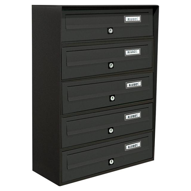 CASELLARIO SLIM 5x1 ALUBOX ACCIAIO ALLUMINIO GHISA 39x62,7x30 cm (LxHxP) | Tecnomat CASELLARIO SLIM 5x1 ALUBOX ACCIAIO ALLUMINIO GHISA 39x62,7x30 cm (LxHxP) - 2 | Tecnomat