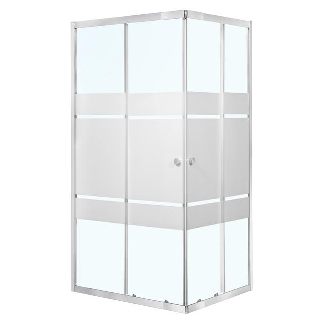 BOX DOCCIA SIKE RETTANGOLARE (68-80)x (88-100)190cm PROFILI CROMO TEMPERATO SERIGRAFATO 5 mm | Tecnomat BOX DOCCIA SIKE RETTANGOLARE (68-80)x (88-100)190cm PROFILI CROMO TEMPERATO SERIGRAFATO 5 mm - 2 | Tecnomat