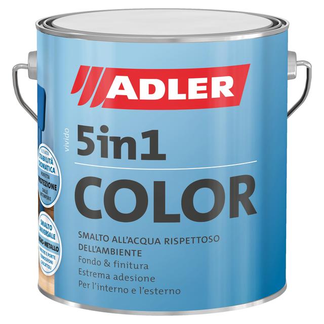 SMALTO LEGNO ACQUA ADLER 5 IN 1 2,5 l BIANCO INTERNO E ESTERNO RESA 6 - 8 m² PRONTO USO | Tecnomat SMALTO LEGNO ACQUA ADLER 5 IN 1 2,5 l BIANCO INTERNO E ESTERNO RESA 6 - 8 m² PRONTO USO | Tecnomat