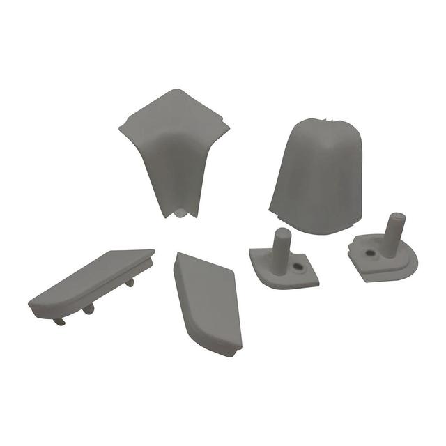 SET 1 ANGOLO 1 SPIGOLO 2 TERMINALI PVC PER ALZATINA GRIGIO | Tecnomat SET 1 ANGOLO 1 SPIGOLO 2 TERMINALI PVC PER ALZATINA GRIGIO | Tecnomat