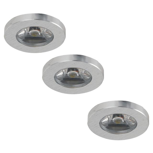 3 FARETTI DA INCASSO A LED SIRIO TONDI NIKEL 3x1W 150 lumen 4000K DIMENSIONE FORO Ø 27 mm | Tecnomat 3 FARETTI DA INCASSO A LED SIRIO TONDI NIKEL 3x1W 150 lumen 4000K DIMENSIONE FORO Ø 27 mm | Tecnomat