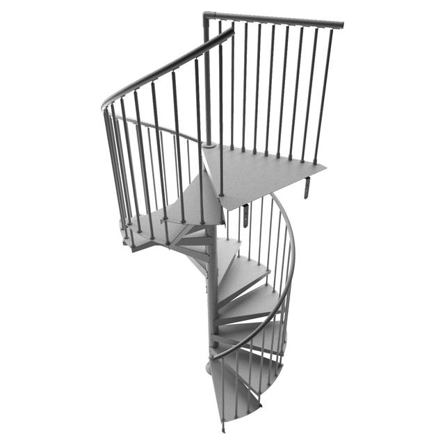 SCALA A CHIOCCIOLA F20 Ø 120 CM 13 GR IN ACCIAIO VERNICIATO COLORE GRIGIO | Tecnomat SCALA A CHIOCCIOLA F20 Ø 120 CM 13 GR IN ACCIAIO VERNICIATO COLORE GRIGIO - 2 | Tecnomat